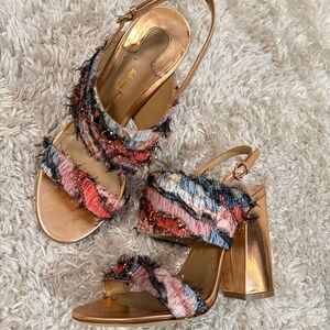 Salvatore Ferragamo rose gold heels